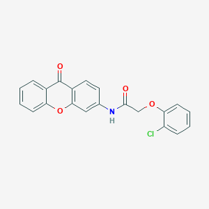 2-(2-chlorophenoxy)-N-(9-oxo-9H-xanthen-3-yl)acetamide - 886147-01-9