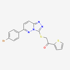2-((6-(4-Bromophenyl)-[1,2,4]triazolo[4,3-b]pyridazin-3-yl)thio)-1-(thiophen-2-yl)ethanone - 894054-98-9