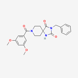 3-Benzyl-8-(3,5-dimethoxybenzoyl)-1,3,8-triazaspiro[4.5]decane-2,4-dione - 923146-45-6