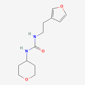 3-[2-(furan-3-yl)ethyl]-1-(oxan-4-yl)urea - 2034342-40-8