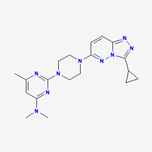 2-(4-{3-cyclopropyl-[1,2,4]triazolo[4,3-b]pyridazin-6-yl}piperazin-1-yl)-N,N,6-trimethylpyrimidin-4-amine - 2415491-03-9