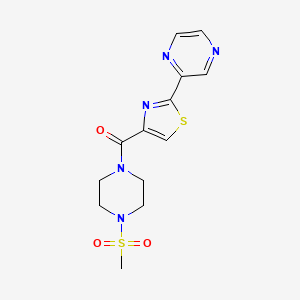 (4-(Methylsulfonyl)piperazin-1-yl)(2-(pyrazin-2-yl)thiazol-4-yl)methanone - 1234954-99-4