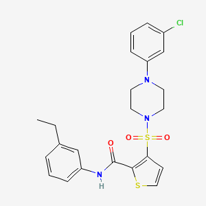 3-{[4-(3-chlorophenyl)piperazin-1-yl]sulfonyl}-N-(3-ethylphenyl)thiophene-2-carboxamide - 1206990-66-0