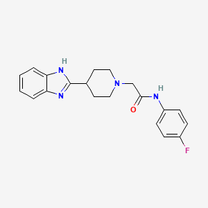 2-(4-(1H-benzo[d]imidazol-2-yl)piperidin-1-yl)-N-(4-fluorophenyl)acetamide - 887216-35-5