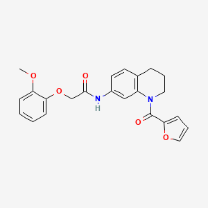 N-[1-(furan-2-carbonyl)-1,2,3,4-tetrahydroquinolin-7-yl]-2-(2-methoxyphenoxy)acetamide - 1005294-17-6