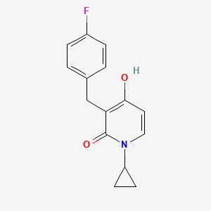 1-cyclopropyl-3-(4-fluorobenzyl)-4-hydroxy-2(1H)-pyridinone - 478247-85-7