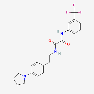 N1-(4-(pyrrolidin-1-yl)phenethyl)-N2-(3-(trifluoromethyl)phenyl)oxalamide - 954072-44-7