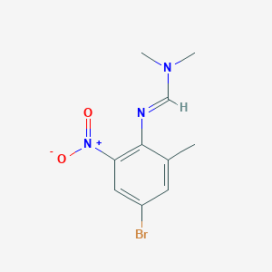 (E)-N'-(4-bromo-2-methyl-6-nitrophenyl)-N,N-dimethylmethanimidamide - 866149-93-1