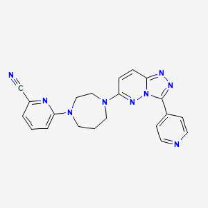 6-{4-[3-(Pyridin-4-yl)-[1,2,4]triazolo[4,3-b]pyridazin-6-yl]-1,4-diazepan-1-yl}pyridine-2-carbonitrile - 2380187-66-4