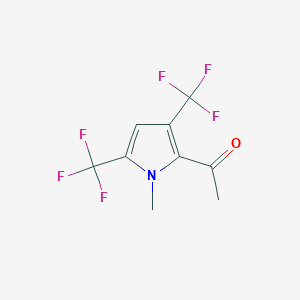 1-[1-methyl-3,5-bis(trifluoromethyl)-1H-pyrrol-2-yl]ethan-1-one - 1803611-90-6