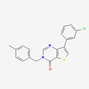 7-(3-chlorophenyl)-3-(4-methylbenzyl)thieno[3,2-d]pyrimidin-4(3H)-one - 1105209-76-4