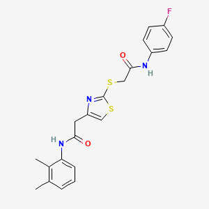 2-[(4-{[(2,3-dimethylphenyl)carbamoyl]methyl}-1,3-thiazol-2-yl)sulfanyl]-N-(4-fluorophenyl)acetamide - 941921-76-2