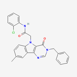 2-(3-benzyl-8-methyl-4-oxo-3H-pyrimido[5,4-b]indol-5(4H)-yl)-N-(2-chlorophenyl)acetamide - 1189479-47-7
