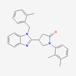 1-(2,3-dimethylphenyl)-4-(1-(2-methylbenzyl)-1H-benzo[d]imidazol-2-yl)pyrrolidin-2-one - 847395-64-6