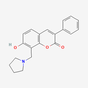 7-hydroxy-3-phenyl-8-(pyrrolidin-1-ylmethyl)-2H-chromen-2-one - 887218-14-6