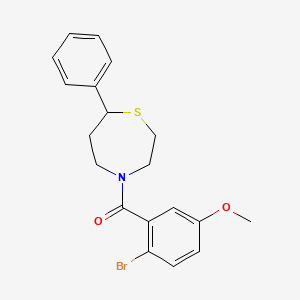 (2-Bromo-5-methoxyphenyl)(7-phenyl-1,4-thiazepan-4-yl)methanone - 1797190-71-6