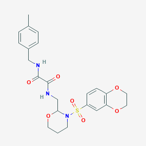 N-{[3-(2,3-dihydro-1,4-benzodioxine-6-sulfonyl)-1,3-oxazinan-2-yl]methyl}-N'-[(4-methylphenyl)methyl]ethanediamide - 869071-68-1