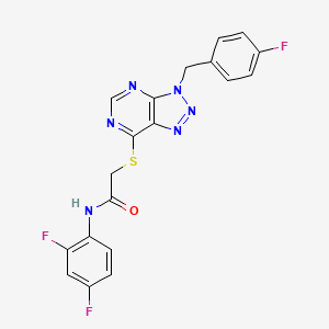 N-(2,4-difluorophenyl)-2-((3-(4-fluorobenzyl)-3H-[1,2,3]triazolo[4,5-d]pyrimidin-7-yl)thio)acetamide - 863457-73-2