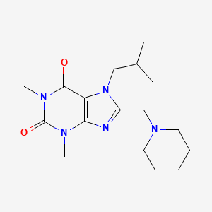 1,3-Dimethyl-7-(2-methylpropyl)-8-(piperidin-1-ylmethyl)purine-2,6-dione - 851941-59-8