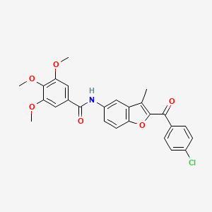 N-[2-(4-chlorobenzoyl)-3-methyl-1-benzofuran-5-yl]-3,4,5-trimethoxybenzamide - 923679-79-2