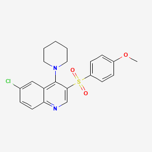 6-Chloro-3-(4-methoxybenzenesulfonyl)-4-(piperidin-1-yl)quinoline - 867040-28-6