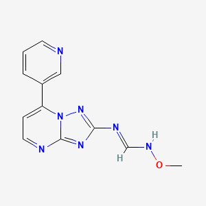 (E)-N'-methoxy-N-[7-(pyridin-3-yl)-[1,2,4]triazolo[1,5-a]pyrimidin-2-yl]methanimidamide - 303145-98-4