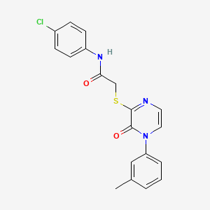 N-(4-chlorophenyl)-2-{[4-(3-methylphenyl)-3-oxo-3,4-dihydropyrazin-2-yl]sulfanyl}acetamide - 932301-03-6