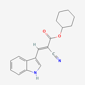 (E)-cyclohexyl 2-cyano-3-(1H-indol-3-yl)acrylate - 374091-59-5
