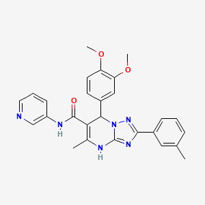 7-(3,4-dimethoxyphenyl)-5-methyl-N-(pyridin-3-yl)-2-(m-tolyl)-4,7-dihydro-[1,2,4]triazolo[1,5-a]pyrimidine-6-carboxamide - 538348-76-4