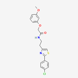 N-{2-[2-(4-chlorophenyl)-1,3-thiazol-4-yl]ethyl}-2-(3-methoxyphenoxy)acetamide - 946328-80-9