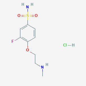 3-Fluoro-4-[2-(methylamino)ethoxy]benzene-1-sulfonamide hydrochloride - 1909337-51-4