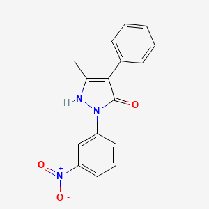 5-methyl-2-(3-nitrophenyl)-4-phenyl-1,2-dihydro-3H-pyrazol-3-one - 477853-32-0