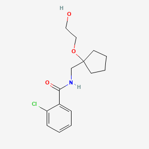 2-chloro-N-((1-(2-hydroxyethoxy)cyclopentyl)methyl)benzamide - 2195942-15-3