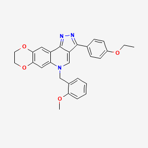 14-(4-ethoxyphenyl)-17-[(2-methoxyphenyl)methyl]-4,7-dioxa-12,13,17-triazatetracyclo[8.7.0.0^{3,8}.0^{11,15}]heptadeca-1,3(8),9,11,13,15-hexaene - 872198-50-0