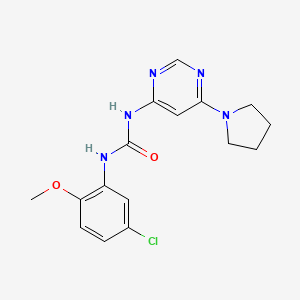 1-(5-Chloro-2-methoxyphenyl)-3-(6-(pyrrolidin-1-yl)pyrimidin-4-yl)urea - 1396849-63-0