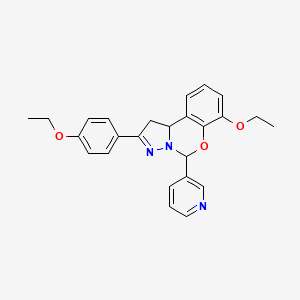 7-ethoxy-2-(4-ethoxyphenyl)-5-(pyridin-3-yl)-5,10b-dihydro-1H-benzo[e]pyrazolo[1,5-c][1,3]oxazine - 899746-57-7