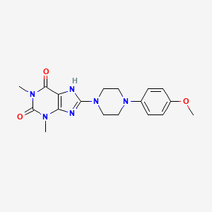 8-(4-(4-methoxyphenyl)piperazin-1-yl)-1,3-dimethyl-1H-purine-2,6(3H,7H)-dione - 904520-32-7