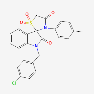 1-[(4-Chlorophenyl)methyl]-3'-(4-methylphenyl)-1,2-dihydrospiro[indole-3,2'-[1lambda6,3]thiazolidine]-1',1',2,4'-tetrone - 894874-84-1