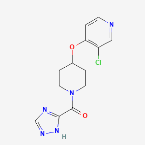 (4-((3-chloropyridin-4-yl)oxy)piperidin-1-yl)(1H-1,2,4-triazol-5-yl)methanone - 2034472-16-5