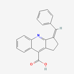 (3E)-3-(phenylmethylidene)-1H,2H,3H-cyclopenta[b]quinoline-9-carboxylic acid - 22311-74-6