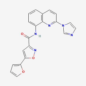 N-(2-(1H-imidazol-1-yl)quinolin-8-yl)-5-(furan-2-yl)isoxazole-3-carboxamide - 1226439-17-3