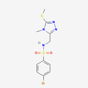 4-bromo-N-{[4-methyl-5-(methylsulfanyl)-4H-1,2,4-triazol-3-yl]methyl}benzenesulfonamide - 338421-58-2