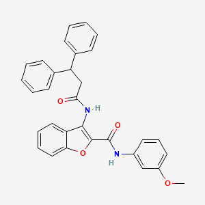 3-(3,3-diphenylpropanamido)-N-(3-methoxyphenyl)benzofuran-2-carboxamide - 887895-68-3