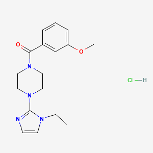1-(1-ethyl-1H-imidazol-2-yl)-4-(3-methoxybenzoyl)piperazine hydrochloride - 1323606-50-3