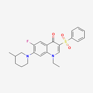 3-(benzenesulfonyl)-1-ethyl-6-fluoro-7-(3-methylpiperidin-1-yl)-1,4-dihydroquinolin-4-one - 892758-18-8