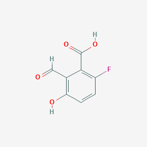 6-Fluoro-2-formyl-3-hydroxybenzoic acid - 2138193-88-9