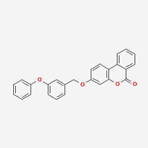 3-[(3-phenoxyphenyl)methoxy]-6H-benzo[c]chromen-6-one - 332055-33-1