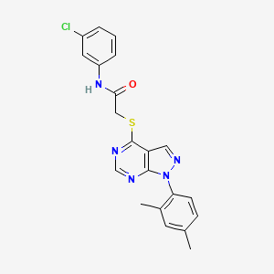N-(3-chlorophenyl)-2-((1-(2,4-dimethylphenyl)-1H-pyrazolo[3,4-d]pyrimidin-4-yl)thio)acetamide - 893931-44-7