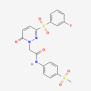 2-[3-(3-fluorobenzenesulfonyl)-6-oxo-1,6-dihydropyridazin-1-yl]-N-(4-methanesulfonylphenyl)acetamide - 1251621-17-6