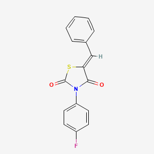 (5Z)-3-(4-FLUOROPHENYL)-5-(PHENYLMETHYLIDENE)-1,3-THIAZOLIDINE-2,4-DIONE - 73235-65-1